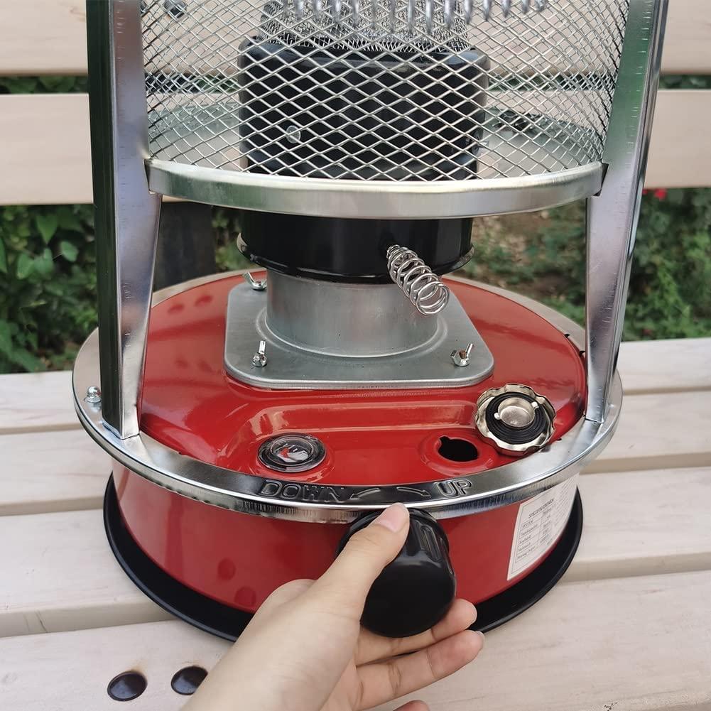 Kerosene Stove Stainless Steel Heater Tent Heater Red Glass Burner Camping Stove Portable Multifunctional Stove for Indoor Outdoor Camping (Color : Red-4.6L) - Image 6