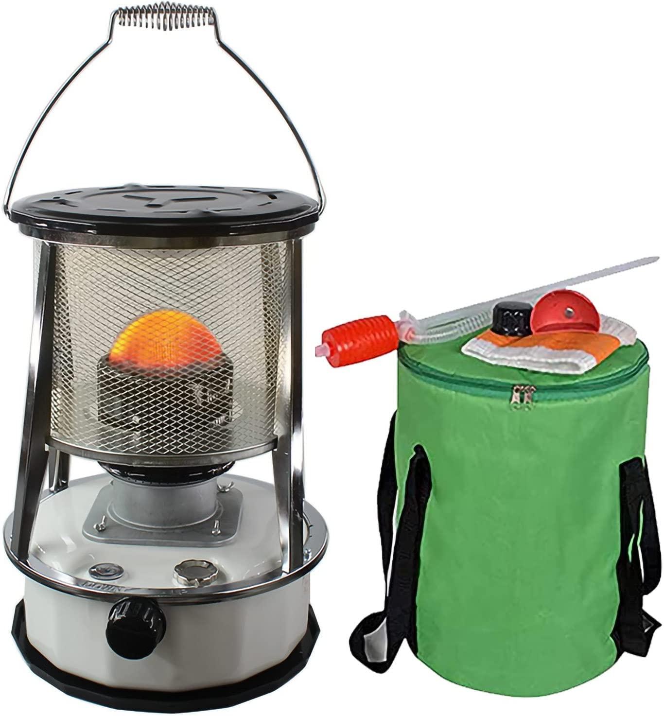 Outdoor Heater Kerosene Oil Heater, Outdoor Camping Kerosene Diesel Stove, White Camping Oil Heaters for Indoor Outdoor(6L) (Color : White)