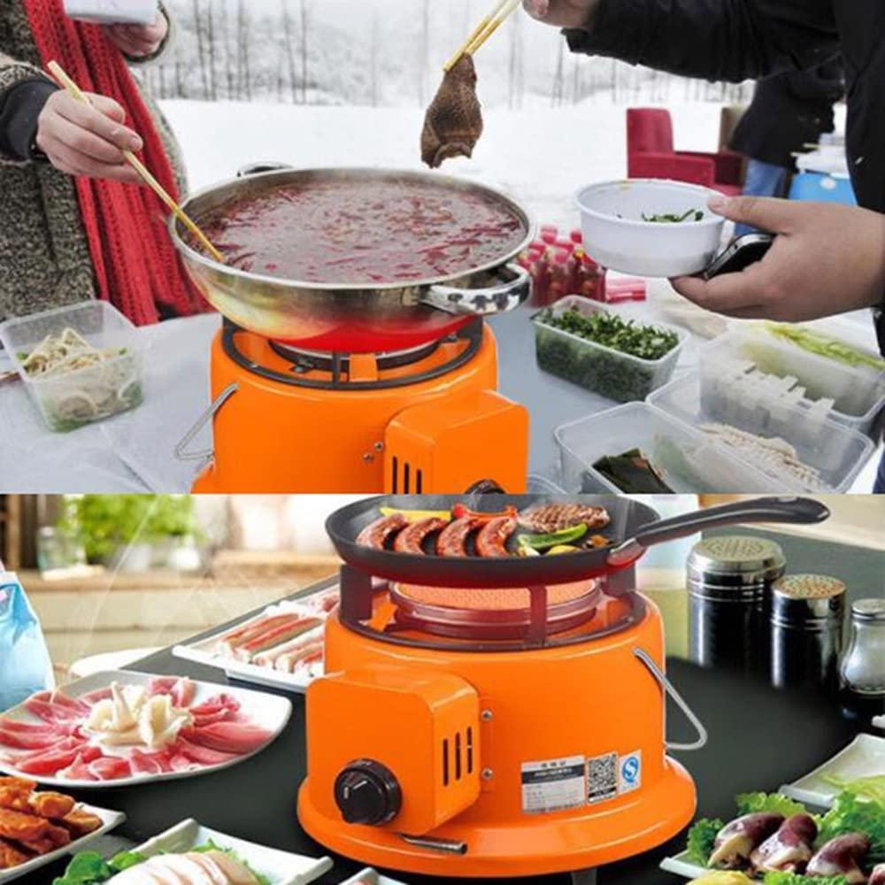WJWA Camping Propane Heater Outdoor Warmer Mobile Portable Heater & Stove 2 in 1 for Patio Tent Ice Fishing Hiking Market Stall - Image 6