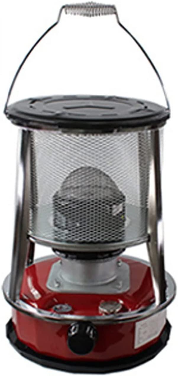 KaiLangDe 4.5L Portable Kerosene Stove Heater, 9000 BTU/H Kerosene Space Heaters Stove for Camping Tents Cooking, Non Electric Heaters Oil Heater for Indoor Outdoor (Color : Red, Size : 33x33x46cm)