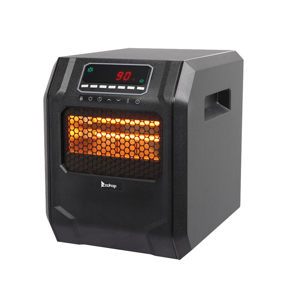 Portable Space Heater, 750W/1500W Small Infrared Heater w/ Remote, LED Display, 3 Working Modes, Safe Electric Heater for Home Office Bedroom with Overheat Protection, 11.58" x 9.72" x 12", Q6153 - Image 11