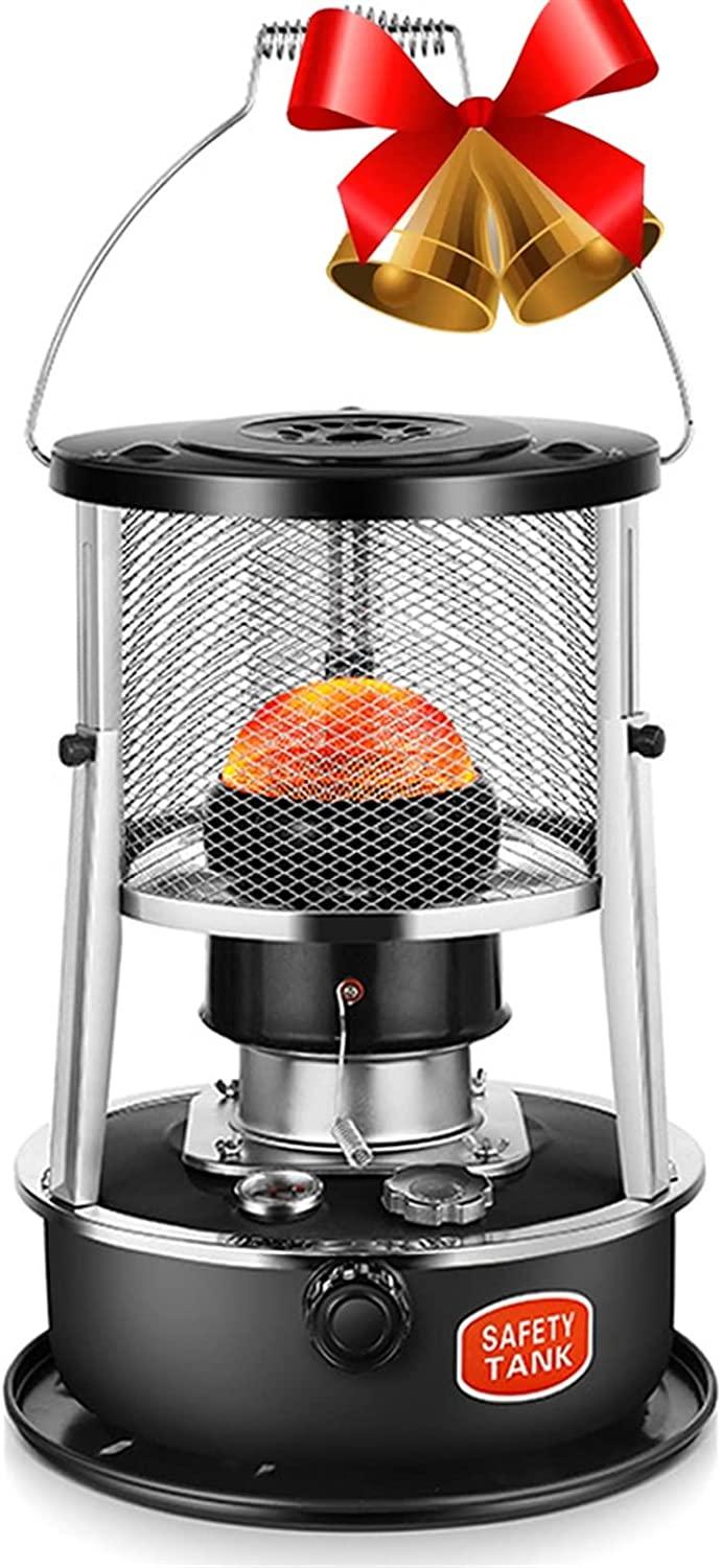 Flxsxq Kerosene Stove Indoor,Black Portable Emergency Heaters,Adjustable Height Kerosene Heater,Can Burn Fully for Boats, Yachts, Camping and Hiking