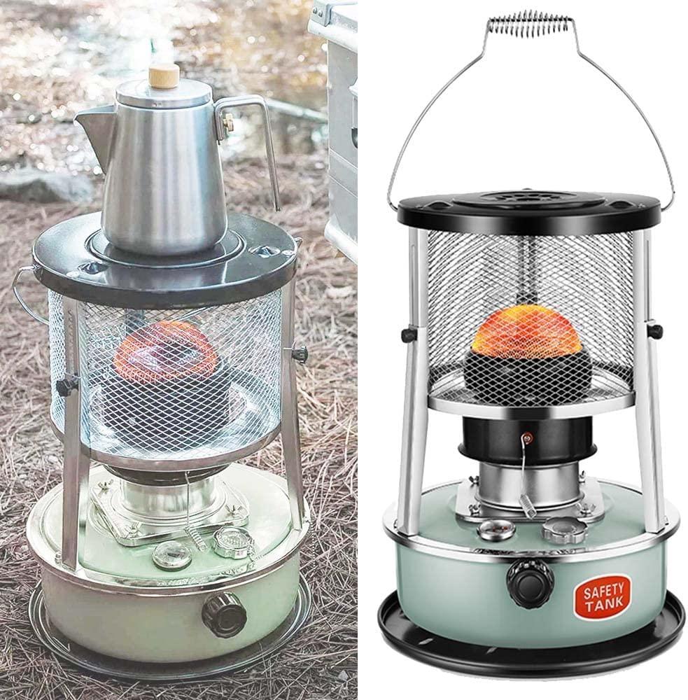 Black/Green Kerosene Stove Heater, 4.5L Petroleum Heater Indoor Space Heaters, 99.9％Efficient Camping Stove, Non Electric Oil Heaters with 6 Wicks (Color : Green 4.5L)