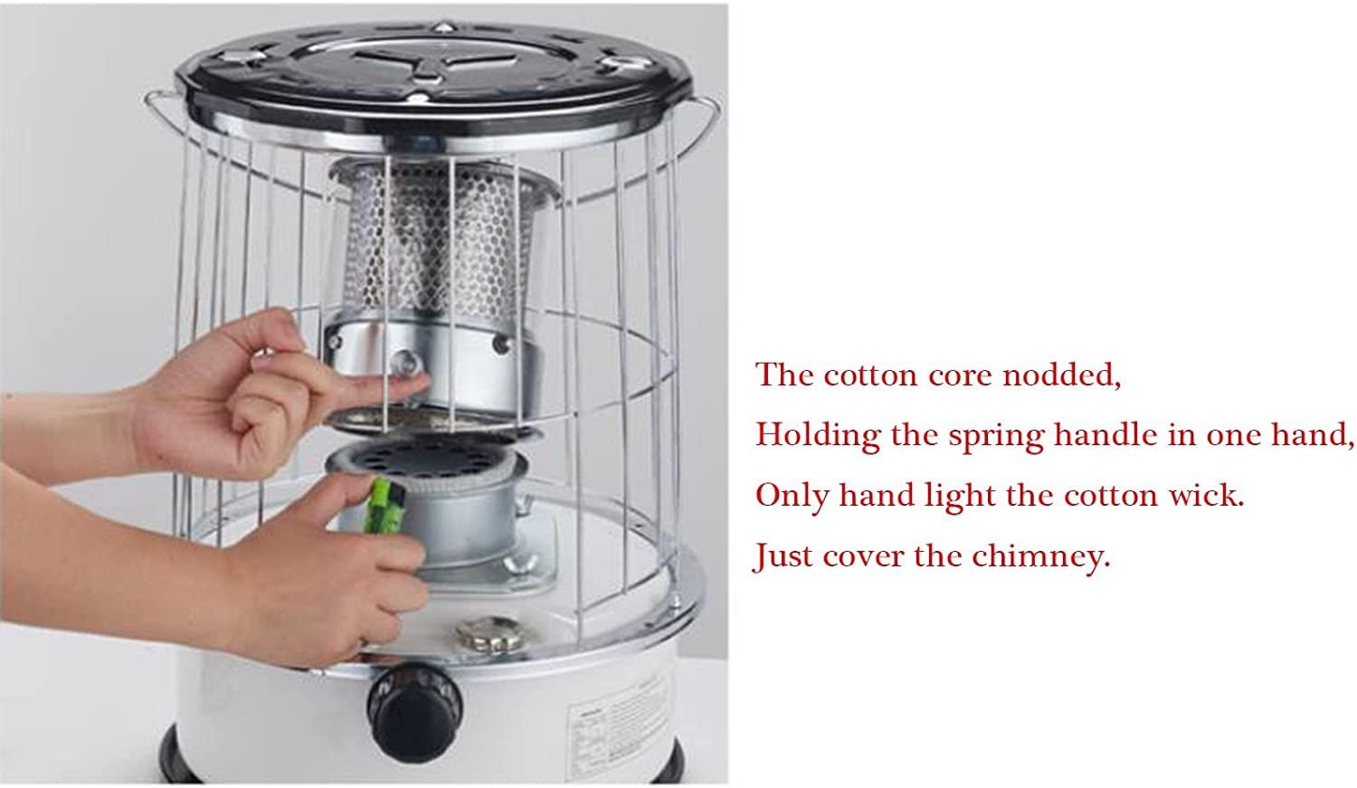 keep warm White Large-Capacity Kerosene Stove Heater Glass Chimney Heating Area 25㎡ Suitable for Home Outdoor Camping Ice Fishing Cooking Utensils - Image 6