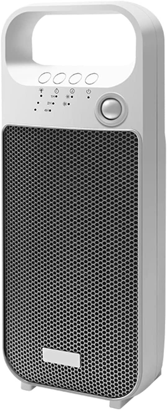 Mini Ceramic Fan Heater Compact Fan Heater 2-Speed Adjustment 7H Timer Smart Thermostat IP21 Ceramic Heater for Home and Office White
