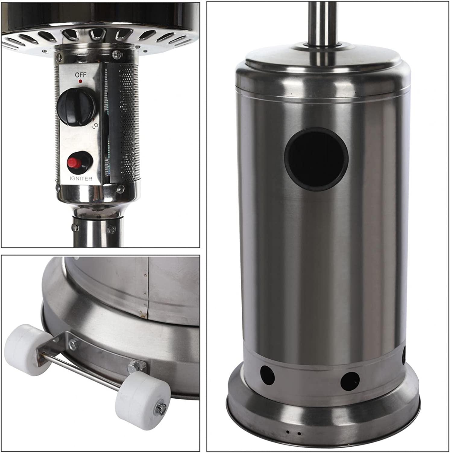 ZAIJMKD Portable Heater - Propane 46,000 BTU with Wheels for Home Piezoelectric ignition 17kg/37.47 lbs Kerosene Heaters for Indoor Use - Image 5