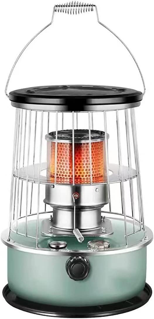 Kerosene Stove Heater for Indoor Camping Lightweight Portable Stainless Steel Oil Heater Glass Burner for Outdoor Patio Refined A