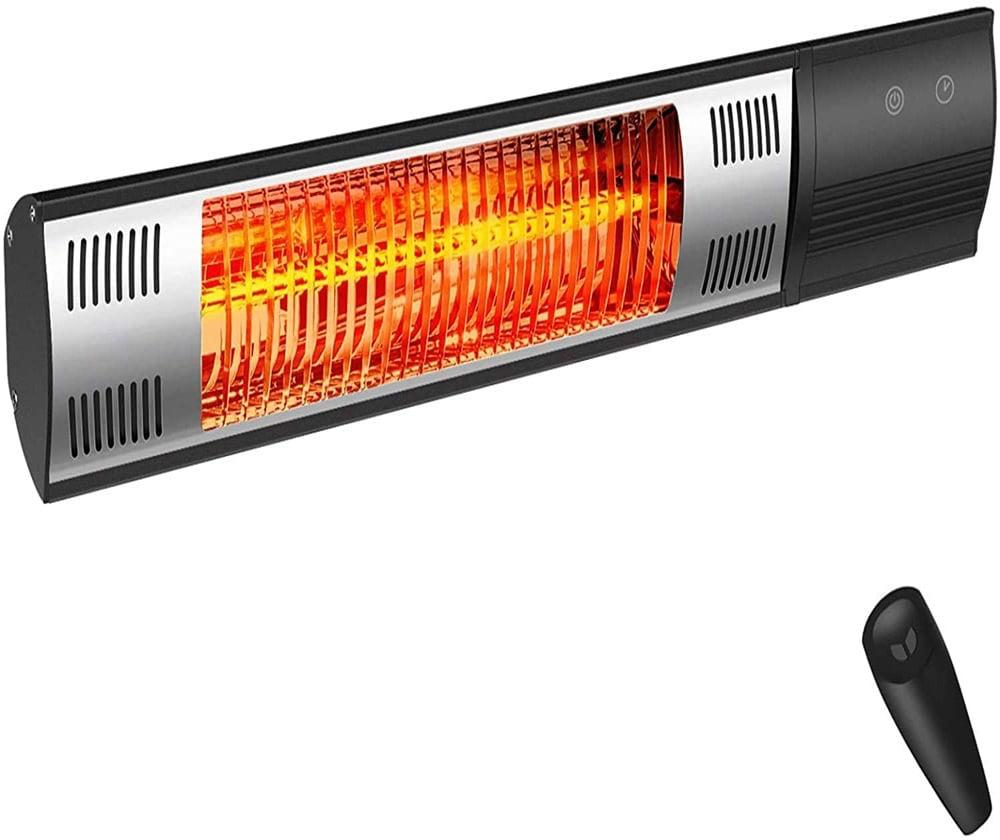 Indoor Outdoor Heater, SESSLIFE 1500W Electric Wall-Mounted Infrared Heater, Remote Control Heater with Power Settings and Timer, TE1981