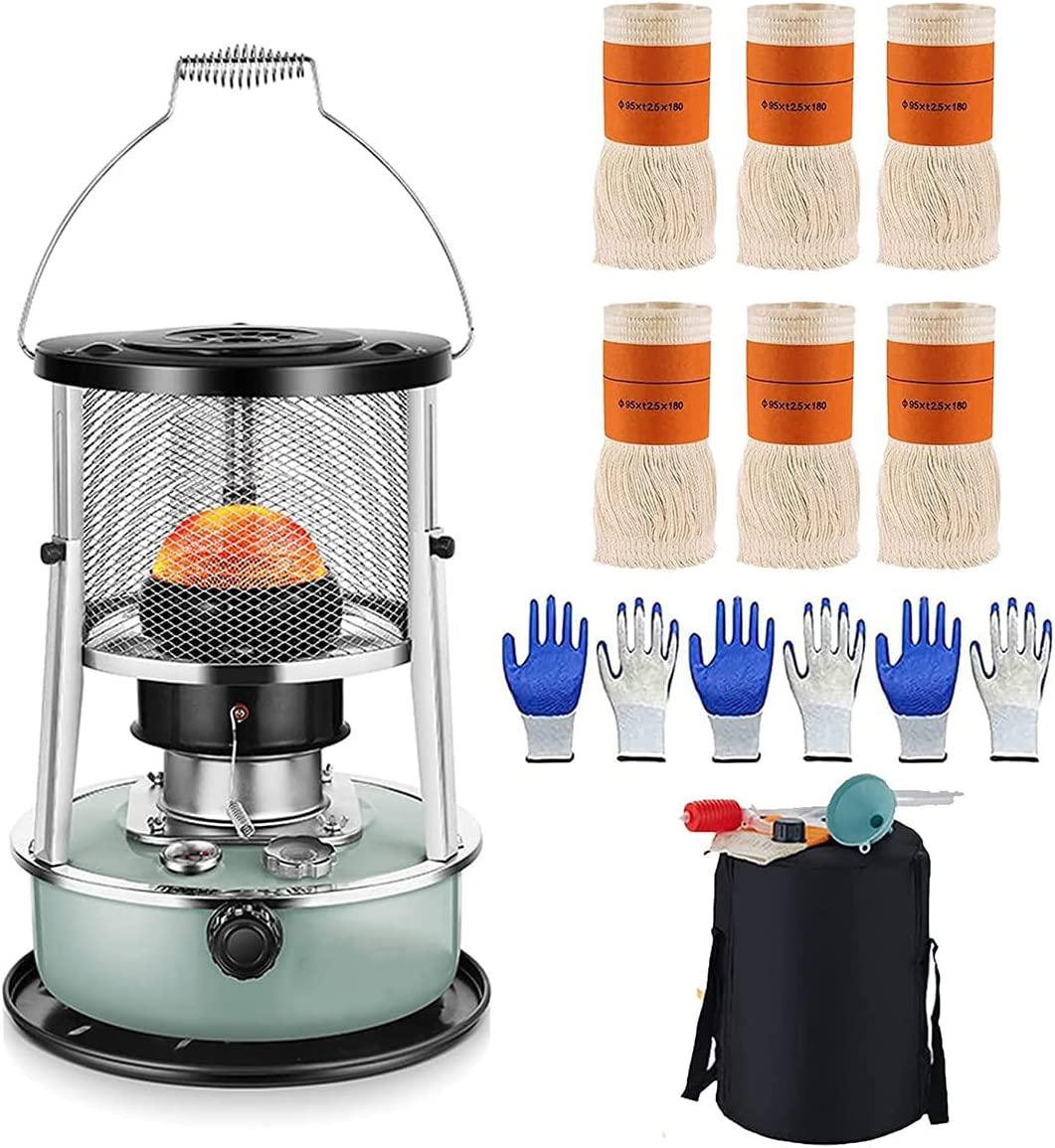 Kerosene Stove Heater, Kerosene Heaters for Indoor Use, 9000 Btu/h Kerosene Heater Adjustable Height, Use Time 16~21 Hours, 20㎡ Heating Range for Indoor Outdoor, Patio, Deck, Home, 4.5l