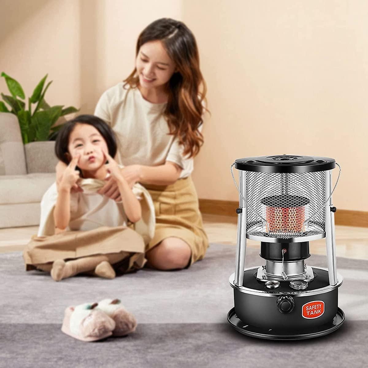 DUTIL Adjustable Height Kerosene Stove, Indoor Heater Non Electric with Glass Chimney,Black Portable Kerosene Stove Heaters, with Storage Bag and Accessories - Image 6