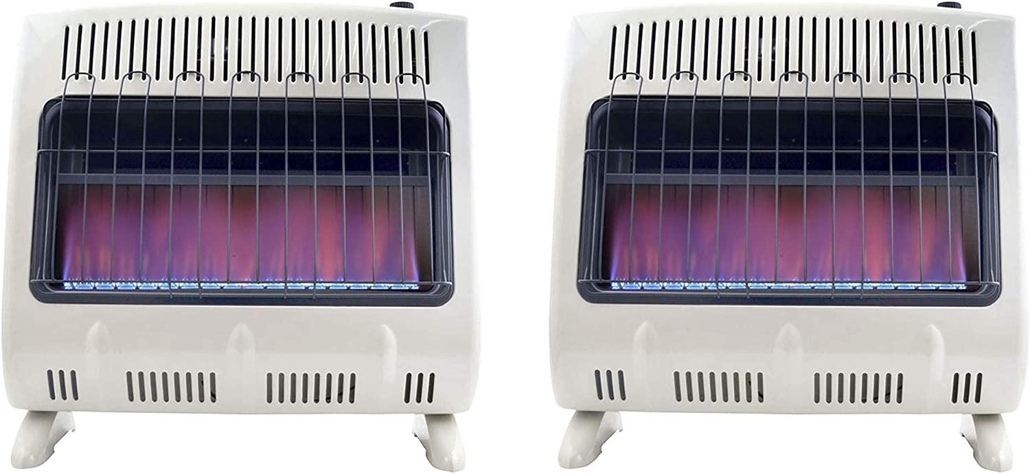 Mr. Heater 30000 BTU Vent  Propane Gas Wall or Floor Indoor Heater (2 Pack)