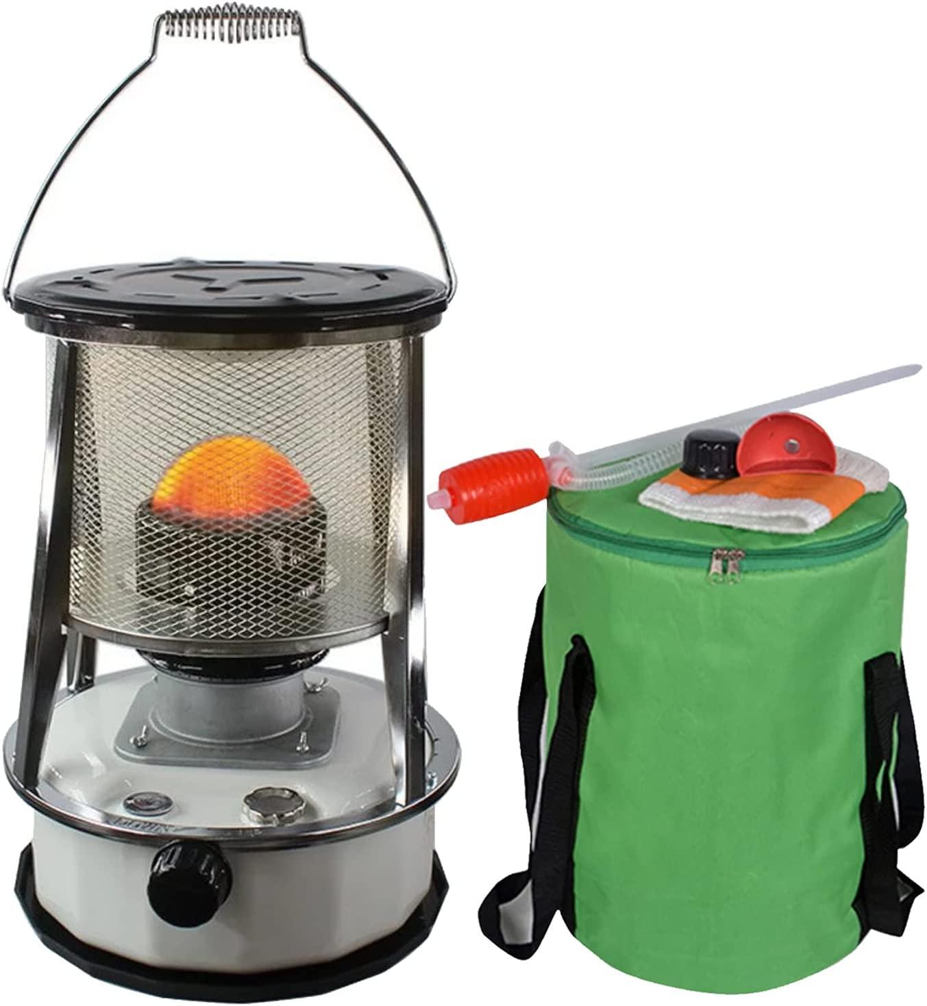 Kerosene Stove Heater, Portable Fuel Oil Heater, Stainless Steel Kerosene Stove Heaters with Stove Bag, Kerosene Heaters for Indoor, Outdoor, Camping,White2-4.5L