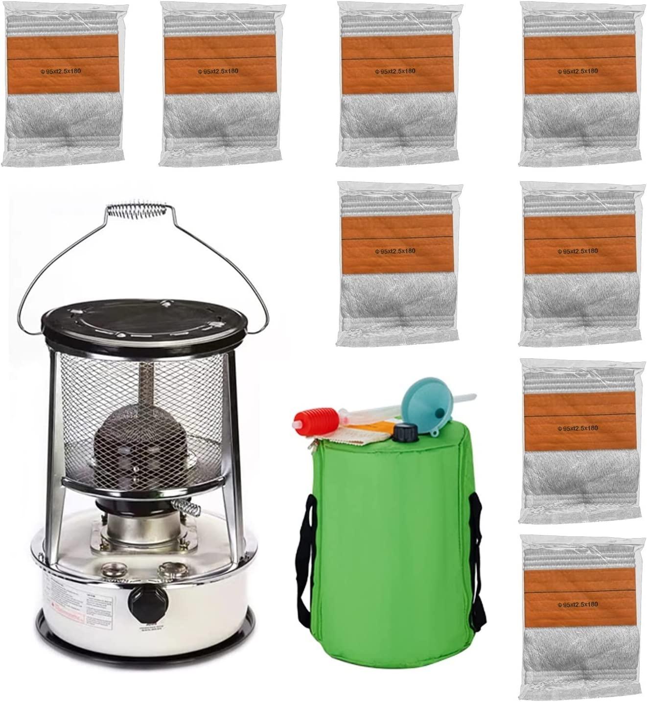 Kerosene Heater For Indoor Outdoor Patio Camping Deck Home, Portable Efficient Paraffin Heaters, Kerosene Space Heaters With Portable, Camping Oil Heaters With 6 Wicks ( Color : White Capacity 6L )