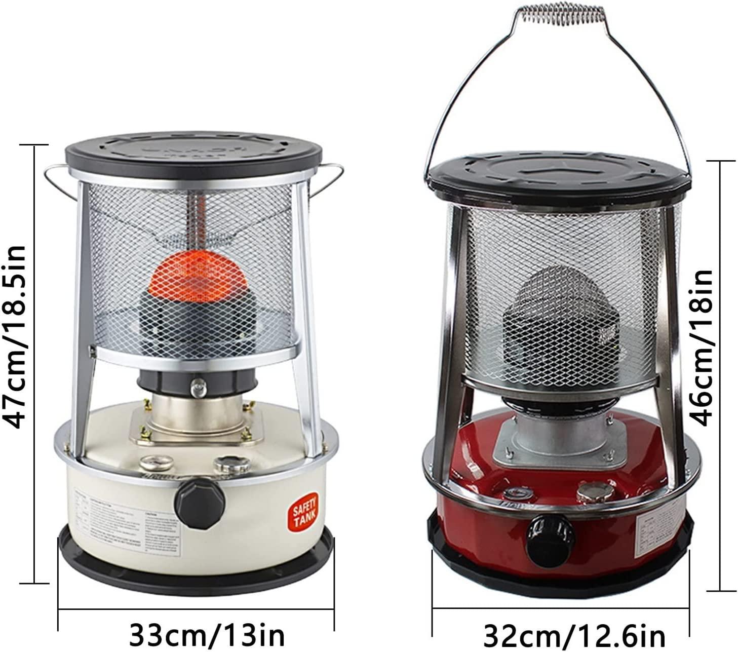 Kerosene Heater For Indoor Outdoor Patio Camping Deck Home, Portable Efficient Paraffin Heaters, Kerosene Space Heaters With Portable, Camping Oil Heaters With 6 Wicks ( Color : White Capacity 6L ) - Image 3