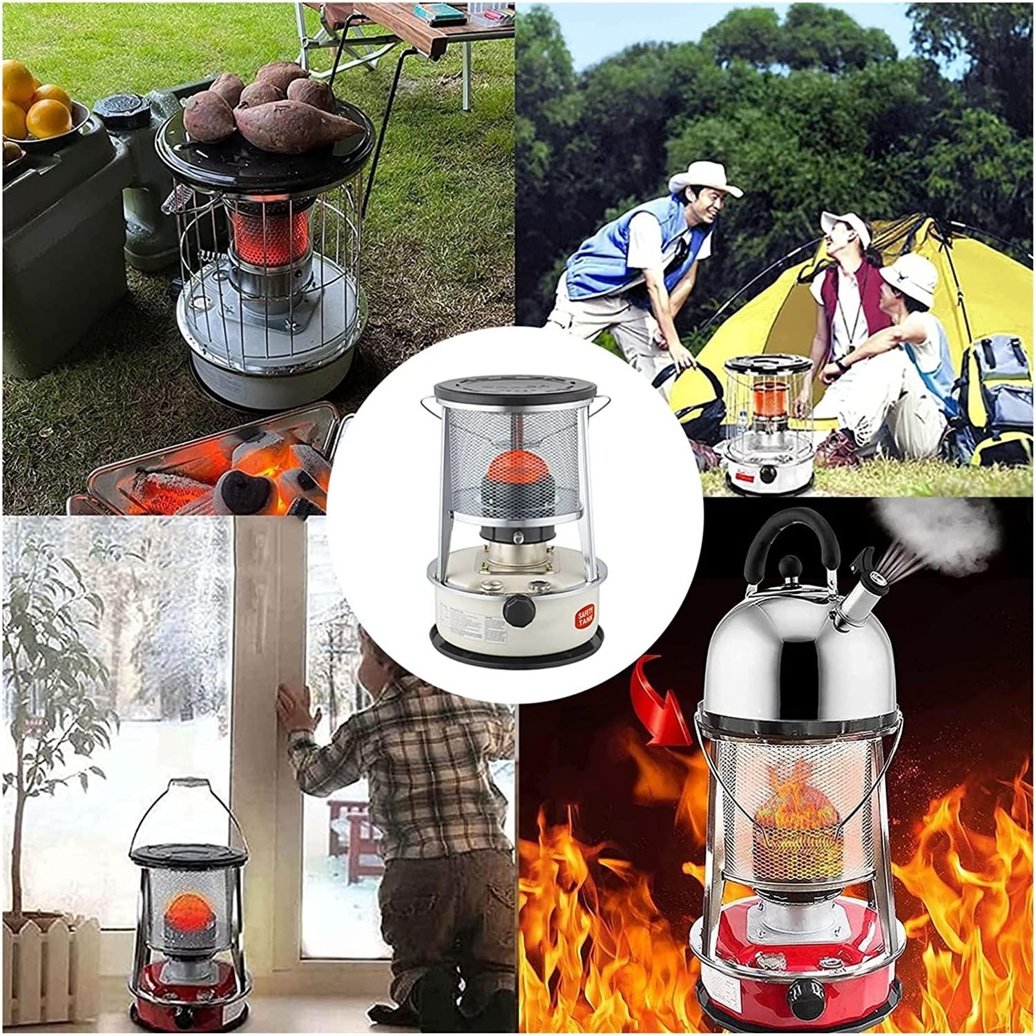 Kerosene Heater For Indoor Outdoor Patio Camping Deck Home, Portable Efficient Paraffin Heaters, Kerosene Space Heaters With Portable, Camping Oil Heaters With 6 Wicks ( Color : White Capacity 6L ) - Image 7