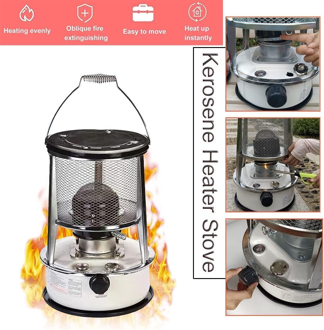 Kerosene Stove for Camping,Portable Indoor Oil Heater Tent Kerosene Heating Stove Non Electric Emergency Heater for Ice Fishing Backpacking Hiking Hunting (Size : 4.6L/Red) - Image 3