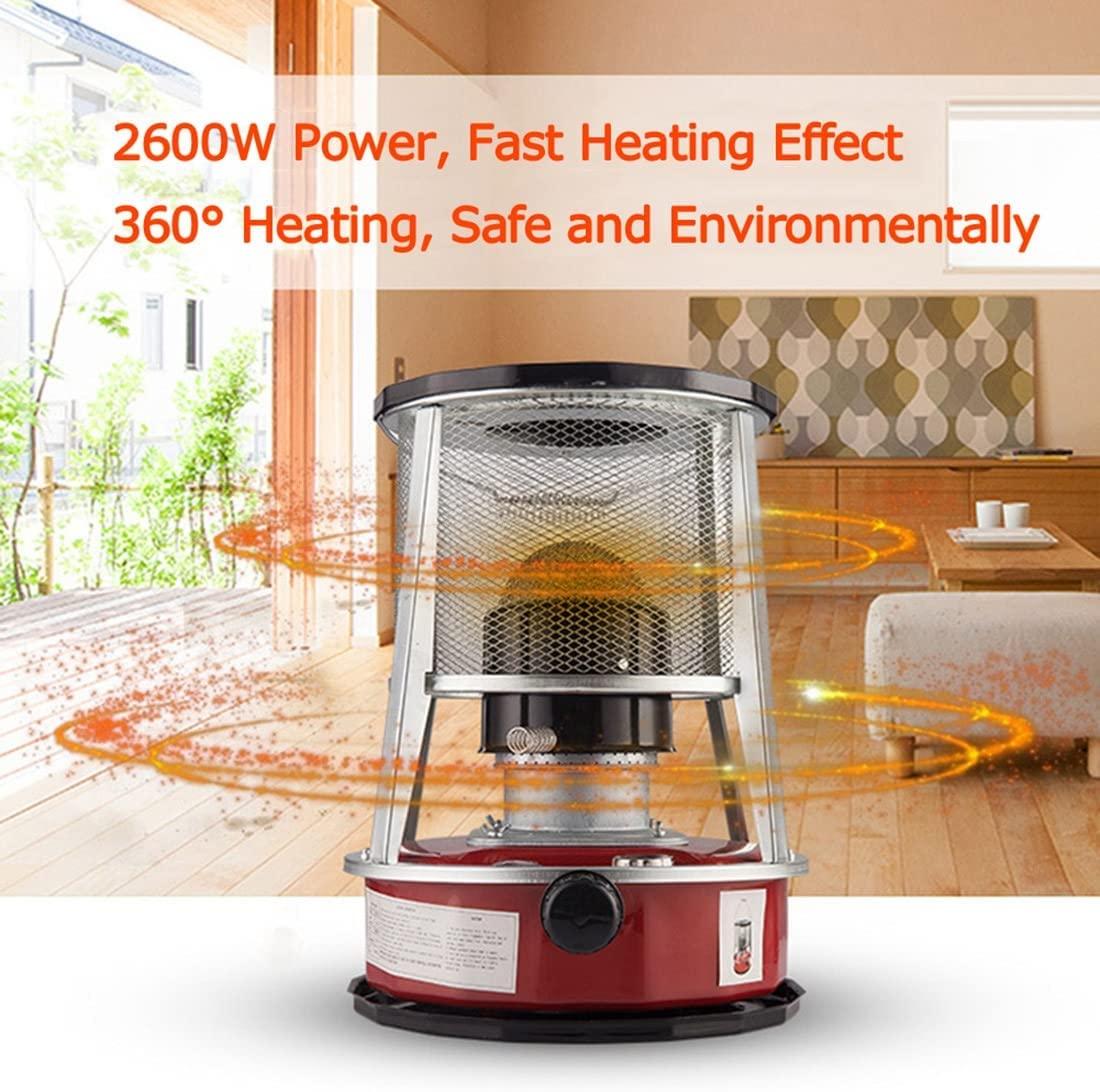 Outdoor Tent Stove Oil Heaters Durable Stainless Steel Paraffin Heaters Efficient Heating Kerosene Stove for for Indoor Outdoor, Patio, Deck, Home White/6L Red/4.6L (Size : 4.6L/Red) - Image 5