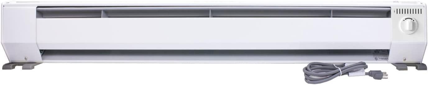 KING KPH1210 3-Foot Portable Baseboard Heater, 1000W / 120V, White
