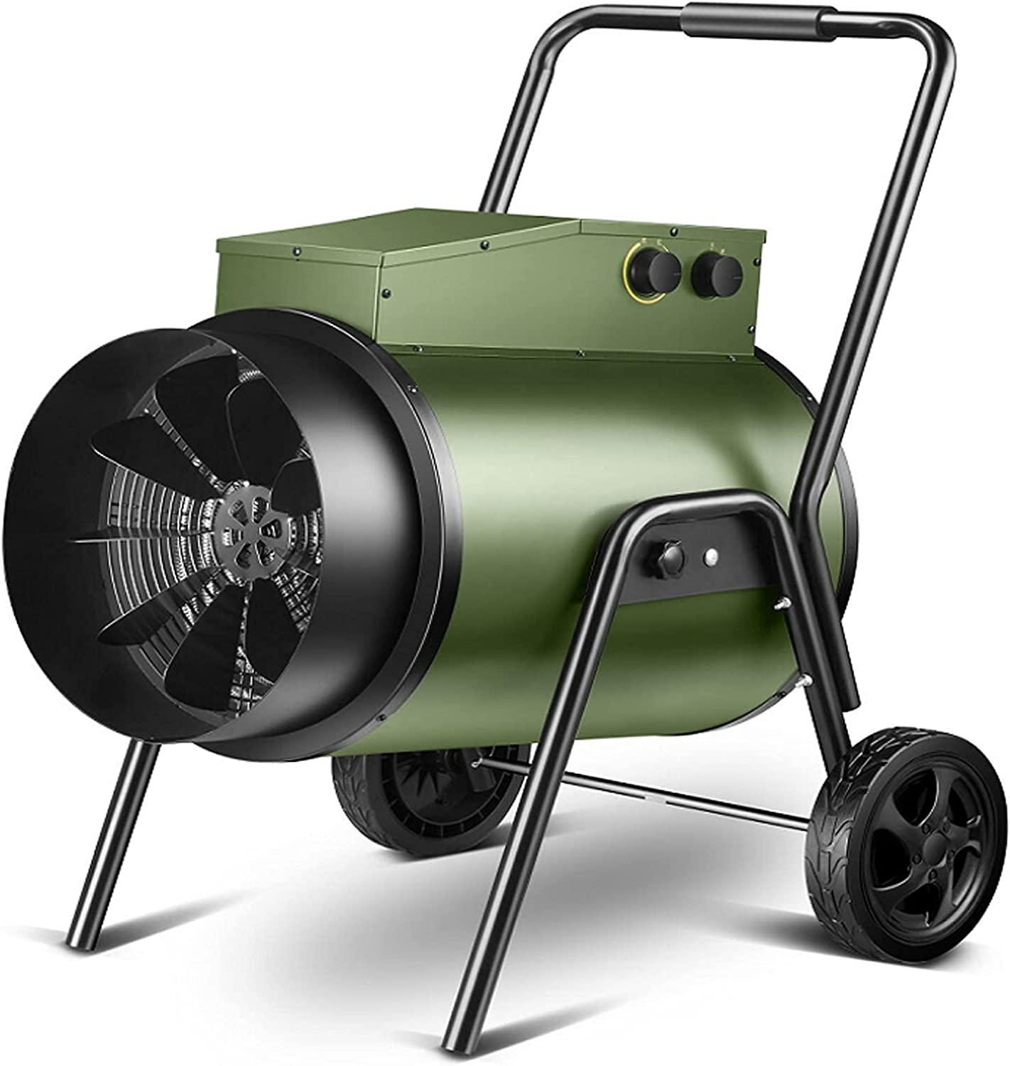 NICEYY Industrial Electric Heater Intelligent Constant Temperature Space Heater Overheat Protection Heater 15Kw/35Kw Applicable Area 120㎡-180㎡ Green (585 * 675 * 855(35kw))