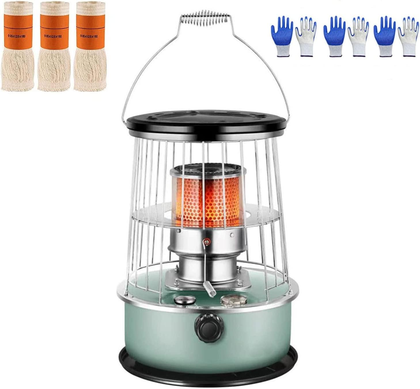 Kerosene Heaters for Indoor Use, Kerosene Stove Heater, Non Electric Heaters with 3 Wicks Suitable for Indoor and Outdoor, Camping and Fishing-6L A