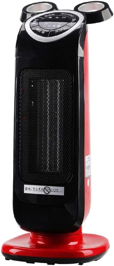 NICEYY Indoor Electric Space Heater with Adjustable Thermostat Portable Oscillating Personal Ceramic Heater with LED Display Remote Timer Overheat Protection