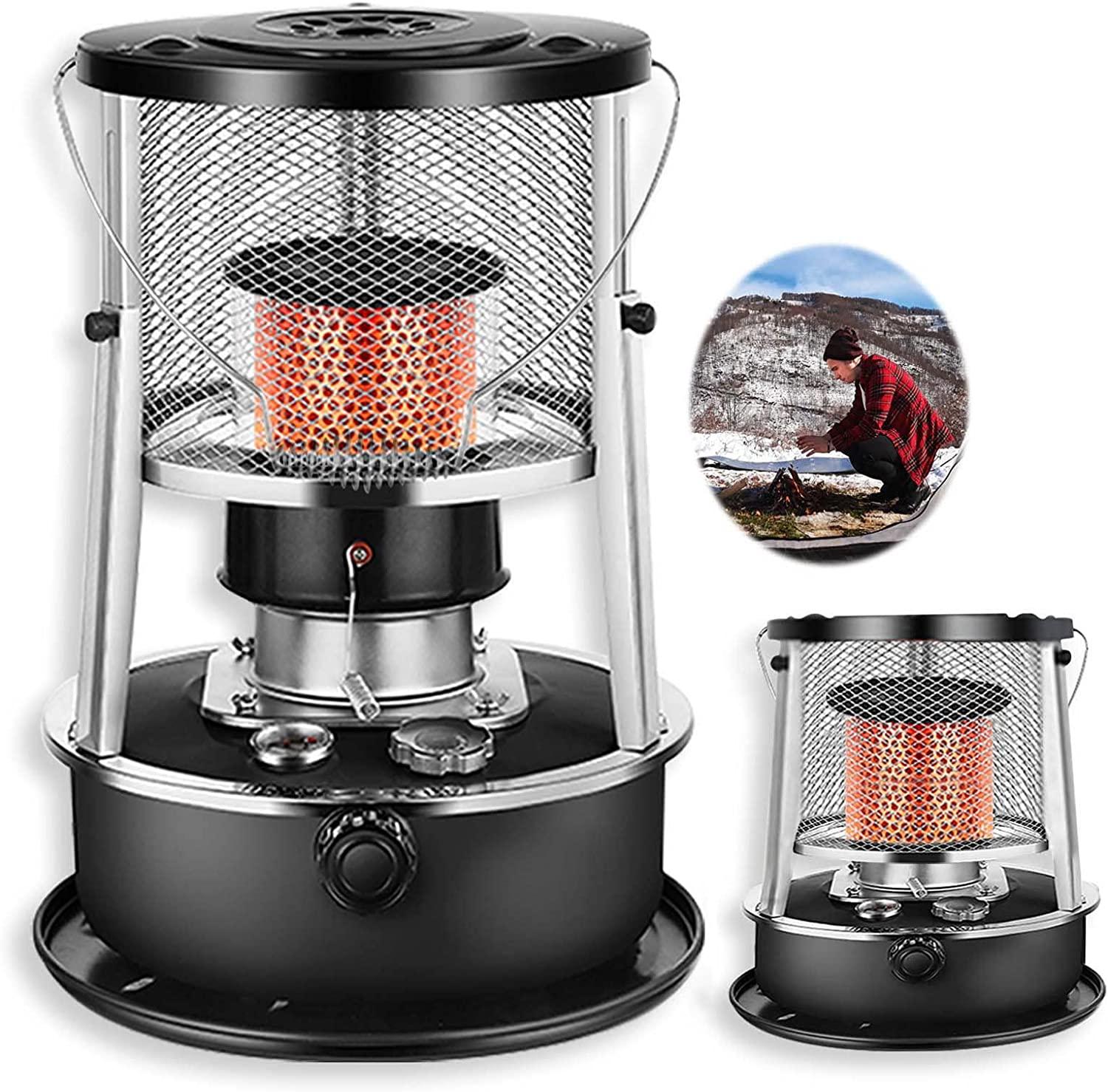 Aigoss 4.5l Kerosene Heaters for Indoor Use, Portable Kerosene Stove Heater with 6 Wicks, Non Electric Heaters for Indoor Portable Non Electric for Camping Tents Emergency Heating Lighting