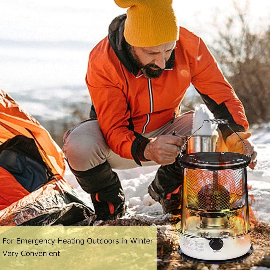 Lnder Outdoor Portable Kerosene Heater 4.6L/6L Adjustable Flame Camping Stove Multifunction Emergency Heater Workshop Heater,Cooking (Size : 6L/White) - Image 3