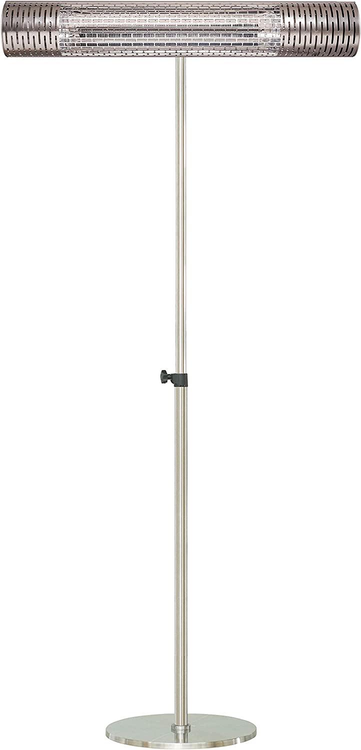 Hanover HAN1031IC-SLV-30.7 in Modern Efficient Steel Electric Heater with Stand-2 Heat Settings, Up to 1500W, Silver