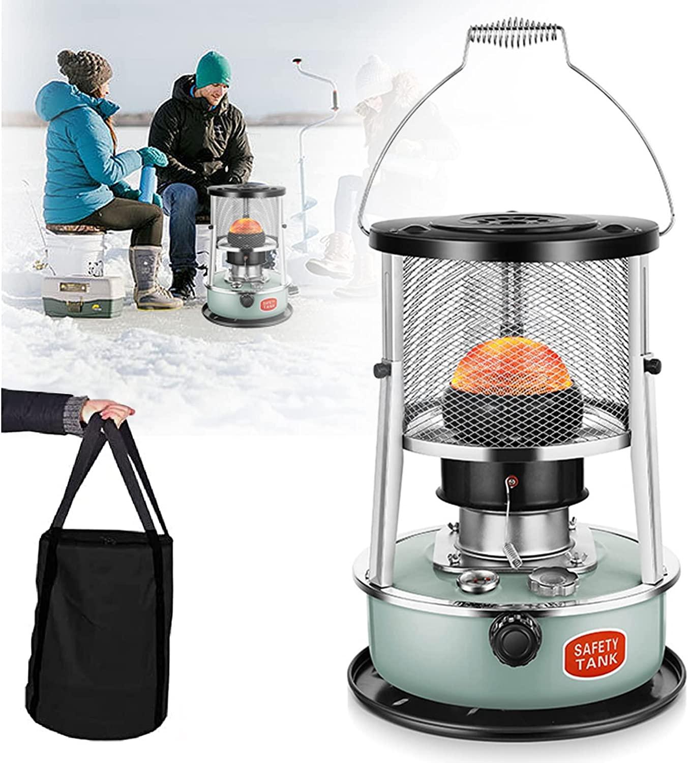Non Electric Kerosene Heater Stove 4.5L Portable Outdoor Kerosene Heaters with Cotton Core Light and Convenient Indoor Heater (Color : Blue)