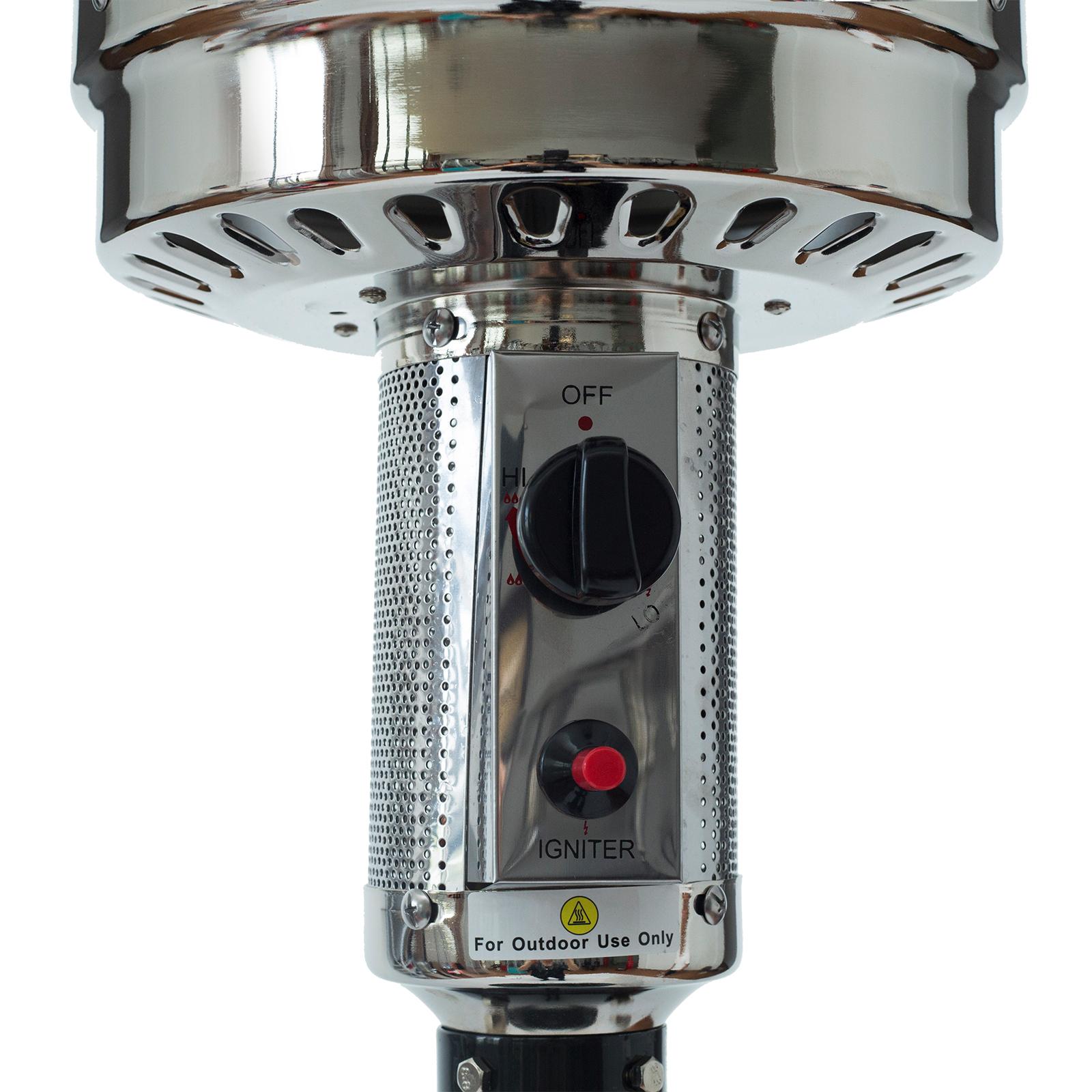 Dcenta 46000BTU Propane Black powder coated Iron Mushroom Outdoor Patio , with Two Smooth-rolling Wheels,with Hose Set,with Black Cover - Image 6