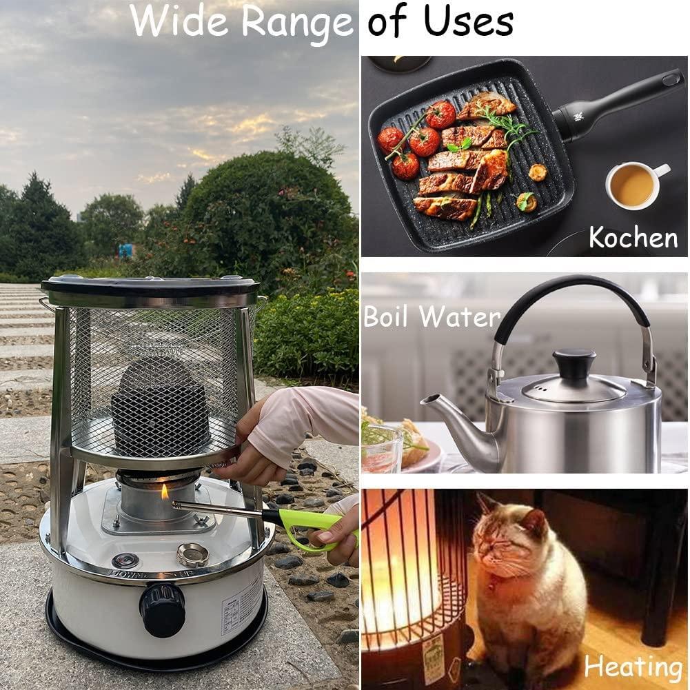 Kerosene Stove W/ 6 Spare Wicks, Outdoor Kerosene Heater for Hiking Cooking Camping, Home Kerosene Stove Burner for Emergency Power Outages, Heater for Wilderness Emergency Survival - Image 4