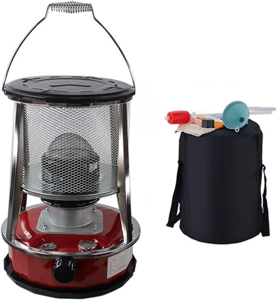 TXNNYLF Portable Kerosene Heater Stove Lightweight Petroleum Heating Furnace with 2 Cotton Core Stainless Steel Camping Stove Oil Heater for Ice Fishing Hiking Hunting Home (Color : 4.6L red)