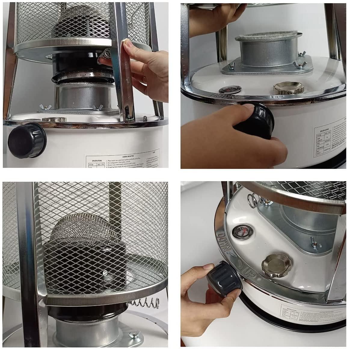 Mobile Camping Stove, Non Electric Kerosene Heaters, Efficient Kerosene Stove Burner, 2600W Heating Power, 6L, Adjustable Firepower, Emergency Stove, with 6 Wicks - Image 4