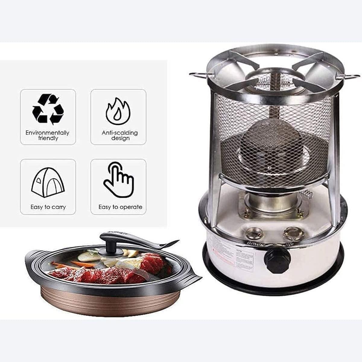 Mobile Camping Stove, Non Electric Kerosene Heaters, Efficient Kerosene Stove Burner, 2600W Heating Power, 6L, Adjustable Firepower, Emergency Stove, with 6 Wicks - Image 8