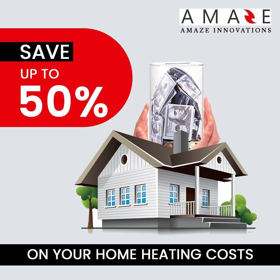 Amaze-Heater CLASSIC Model Dual Convection Glass Panel Electric Heater – 120V, 450/900 Watt (1534/3068 Btu/Hr) - Ideal for 250 to 350 Sq Ft Room - Image 6