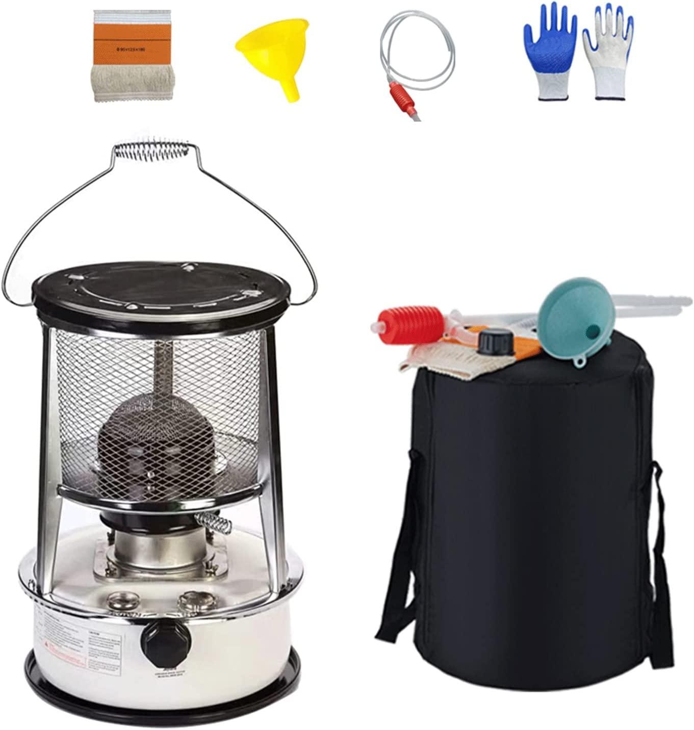 Bcofo Kerosene Stove,Kerosene Space Heaters,Kerosene Heaters for Indoor Use,with Stove Bag, Portable Handle,for Heating, Boiling Water, Cooking (Color : White)