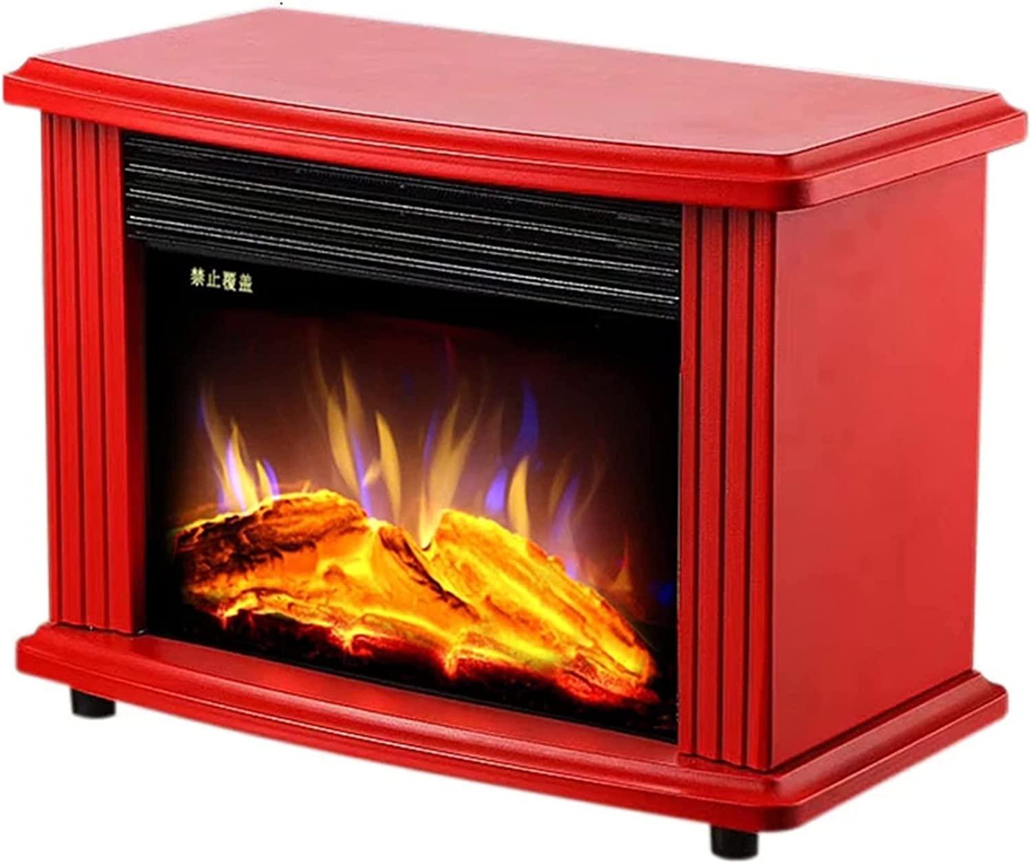 XQSSB 1800W Vertical Home Retro Electric Heater Simulation Flame Hot Type Heaters Office Electric Heaters 3D Electric Fireplace for Living Room Bedroom Winter Heater