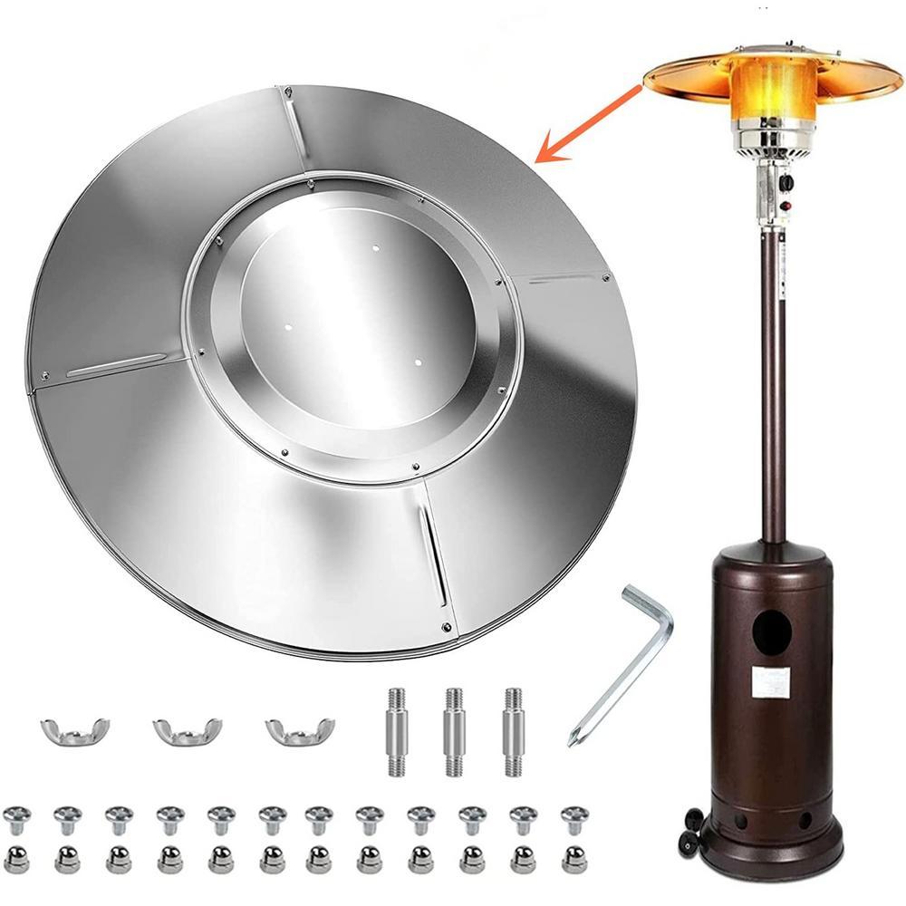 TAONMEISU Outdoor Patio Heater Reflector Shield Dustproof Heater Focusing Reflector Safe Propane Heater Focusing Reflector method