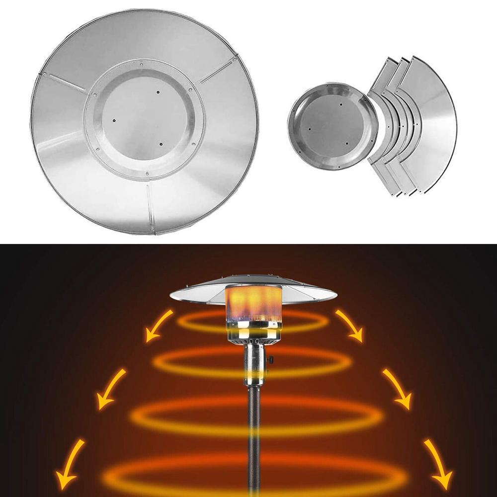 Ipretty Outdoor Patio Heater Reflector Shield Durable Aluminum Replacement Parts Accessories Safe Propane Heater Focusing Reflector method - Image 4