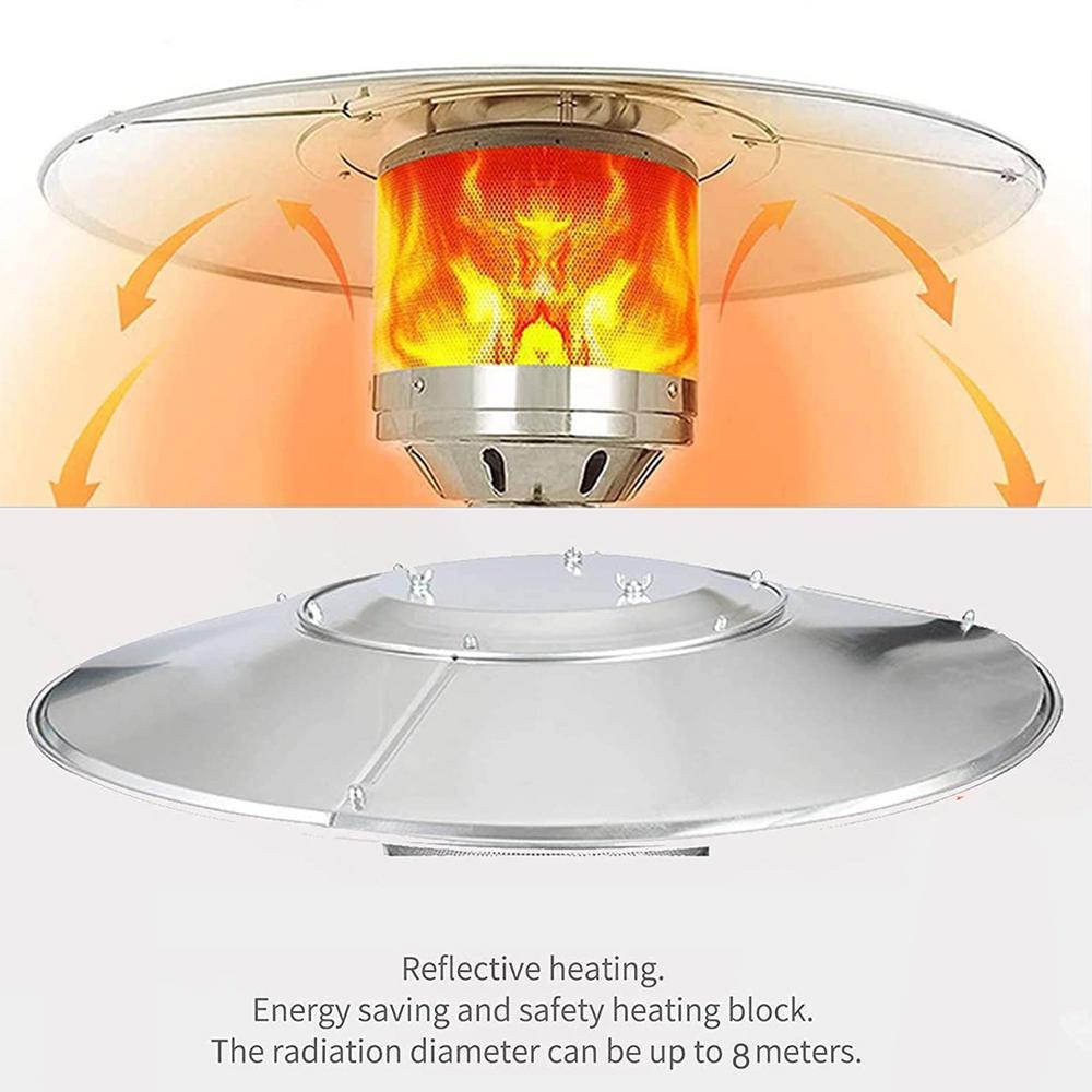 Ipretty Outdoor Patio Heater Reflector Shield Durable Aluminum Replacement Parts Accessories Safe Propane Heater Focusing Reflector method - Image 7