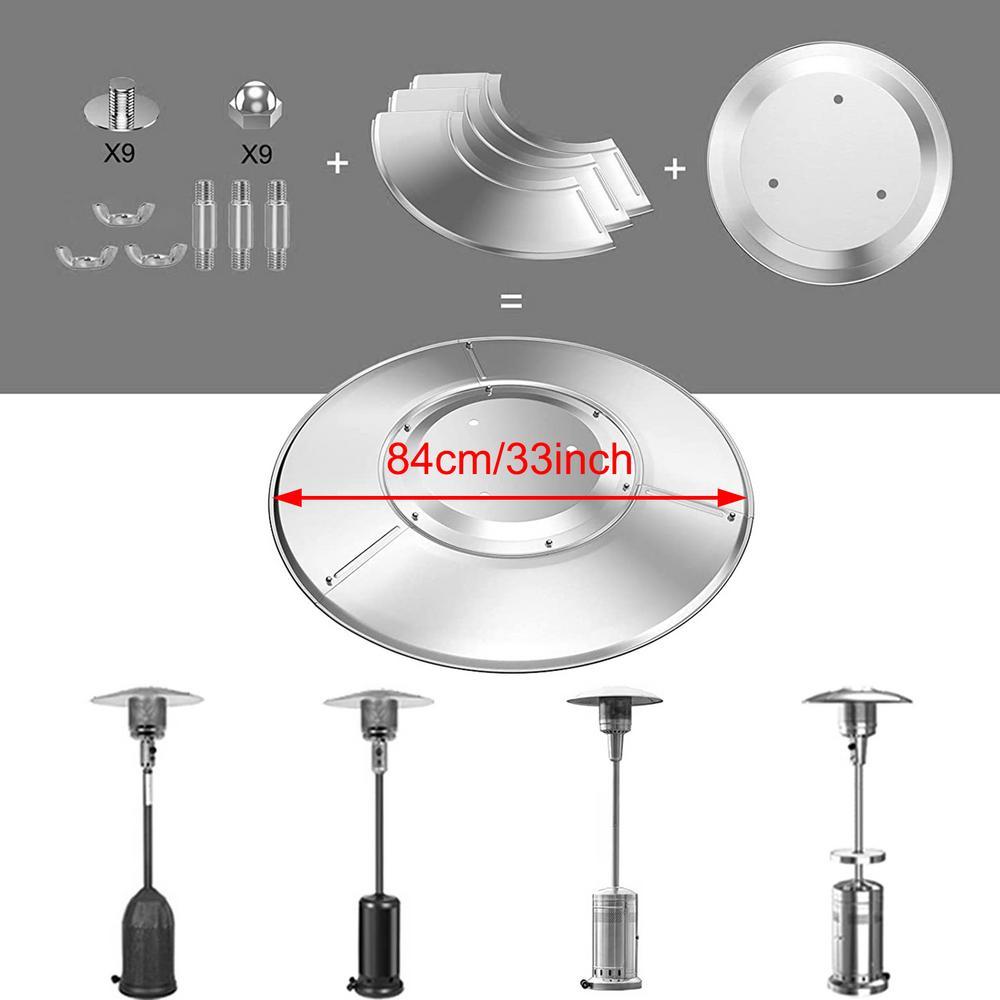 TAONMEISU Outdoor Patio Heater Reflector Shield Dustproof Heater Focusing Reflector Safe Propane Heater Focusing Reflector method - Image 9