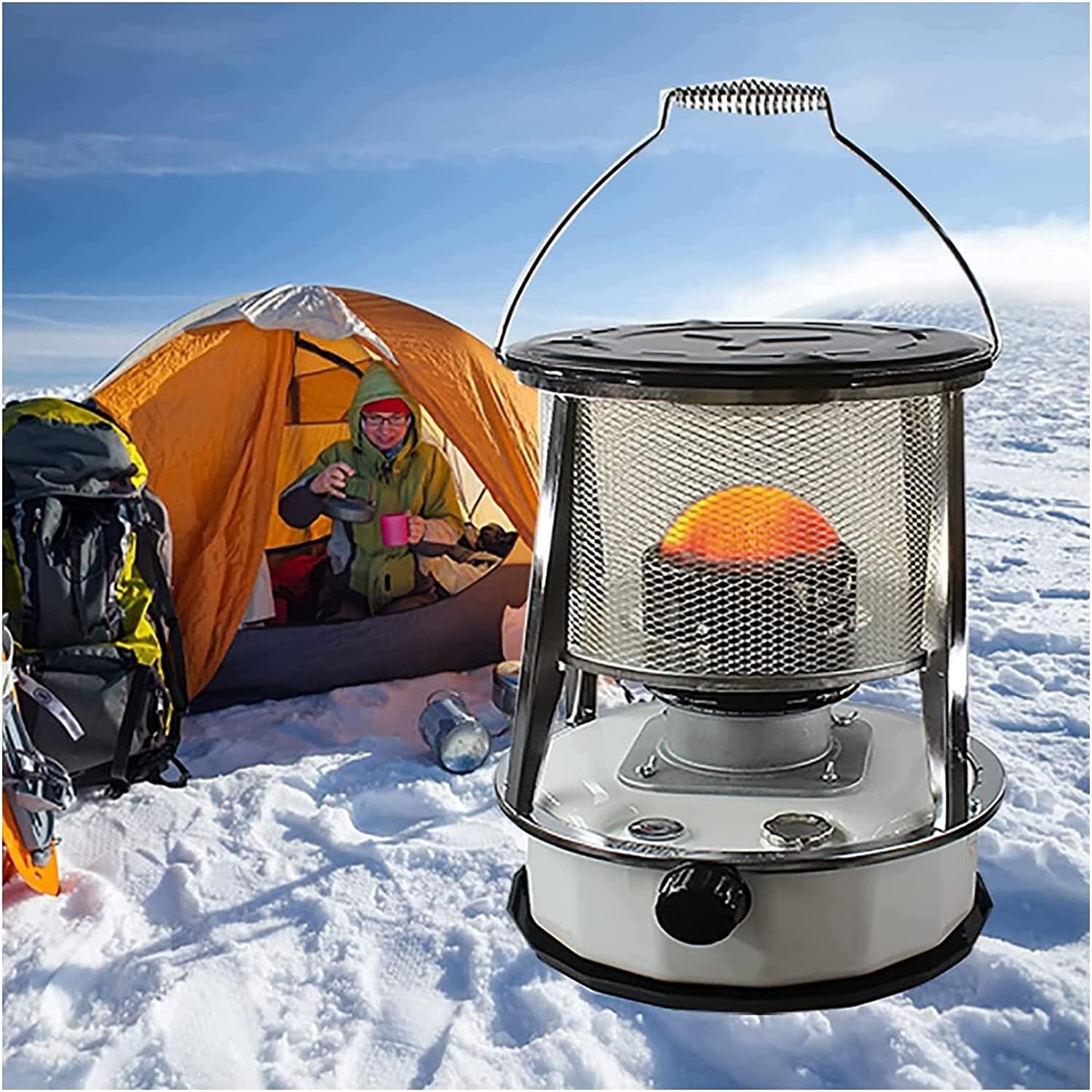 GBEN Portable Kerosene Oil Heater Stove Kerosene Stove Burner, Camping Oil Heaters, for Ice Fishing Backpacking Hiking Hunting Survival Emergency 22.9.22 (Color : White//6L)