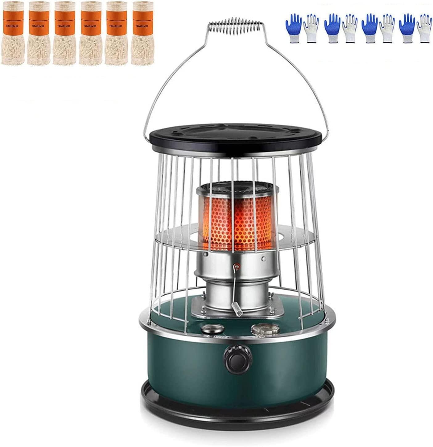 Portable Kerosene Heater for Indoor Use Kerosene Stove Heater, 6L Kerosene Space Heaters, Adjustable Height with 6 Wick for Outdoor Patio Deck Non Electric Heater A