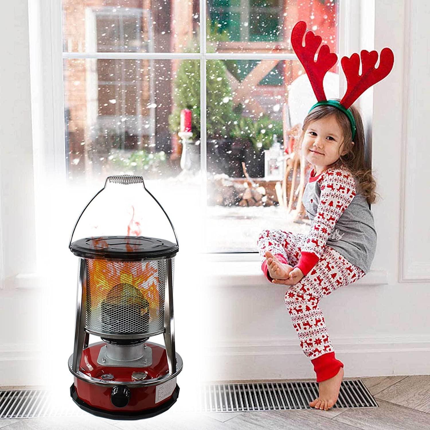 Lnder Household Kerosene Heating Stove Camping Heaters Without Electricity Tent Emergency Heater Portable Oil Heaters, Efficient Flash Cooking (Size : 4.6L/Red)