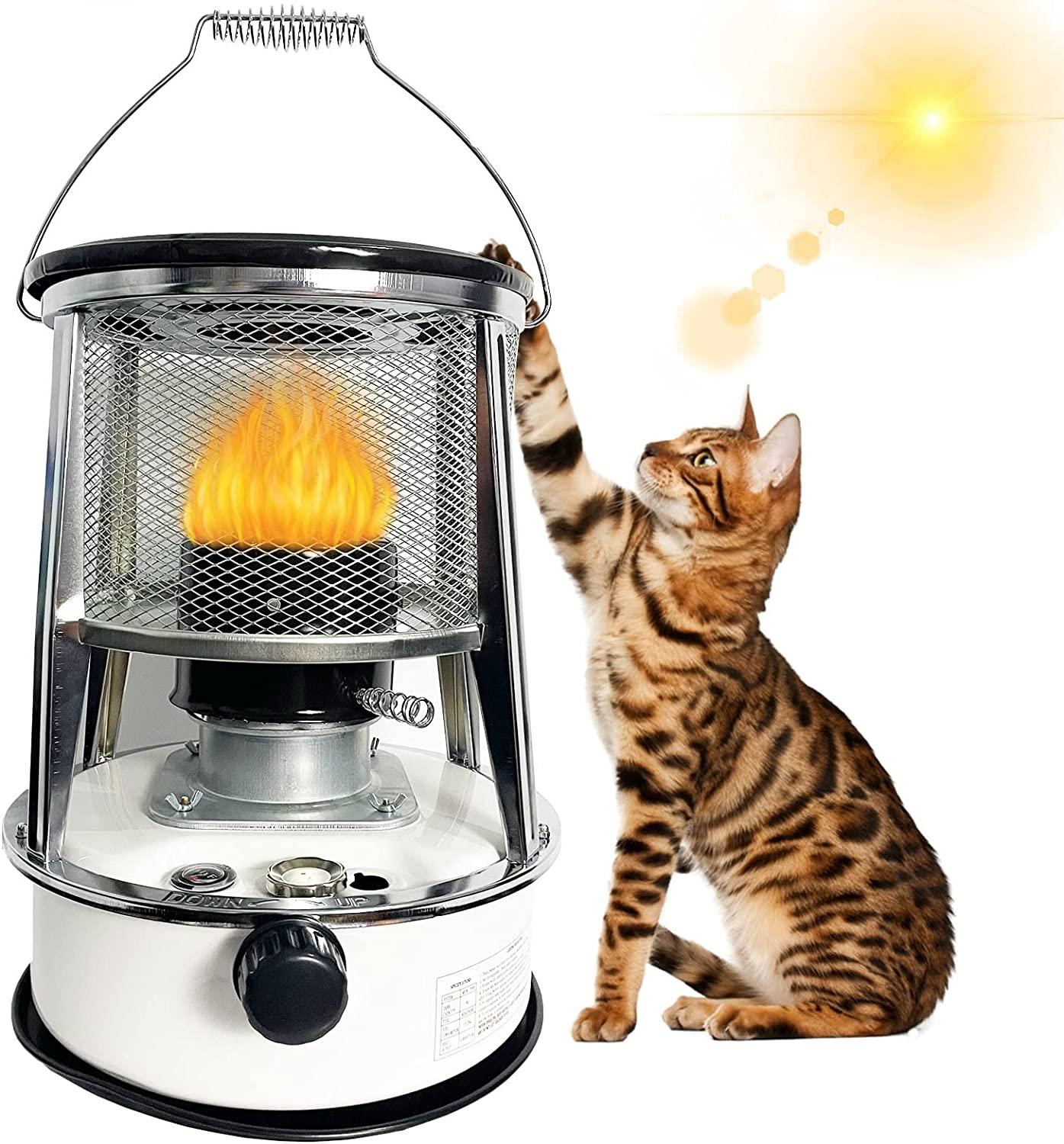 White Outdoor Kerosene Stove Burner Universal Handy Indoor Kerosene Stove Heater 6L Camping Oil Heaters Mobile Heating for Patio Tent Picnic (Color : White, Size : 6L)