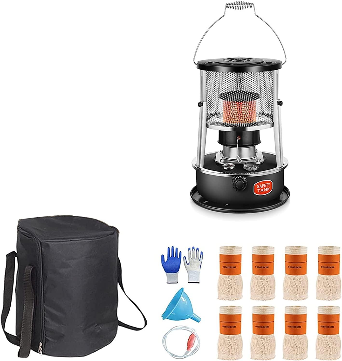 Non Electric Heaters, Stainless Steel Indoor Heater,Efficient Kerosene Heaters,Kerosene Stove Camping with Portable Handle,Light and Convenient, with Storage Bag and Accessories