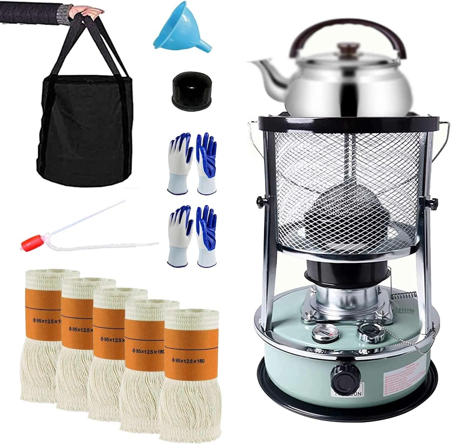 LUHAN Portable Kerosene Stove Heater Non Electric Oil Heaters Retractable Guard Kerosene Stove Burner 20㎡ Heating Range for Indoor Outdoor Picnicking Barbecue Emergency Survival