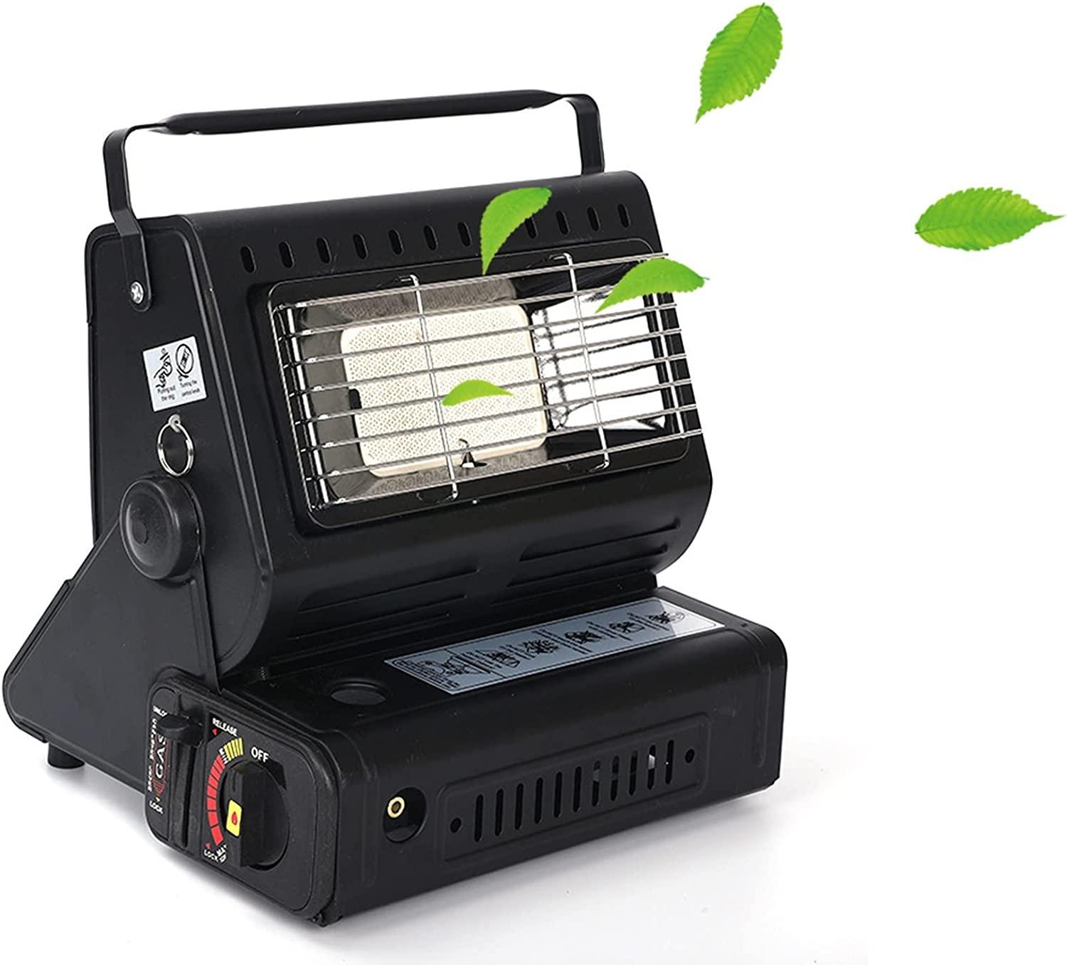 Portable Heater Compact Camping Heater Portable Gas Heater For Outside, Tent Heater For Camping, Small Space Heater (Color : BLACK)
