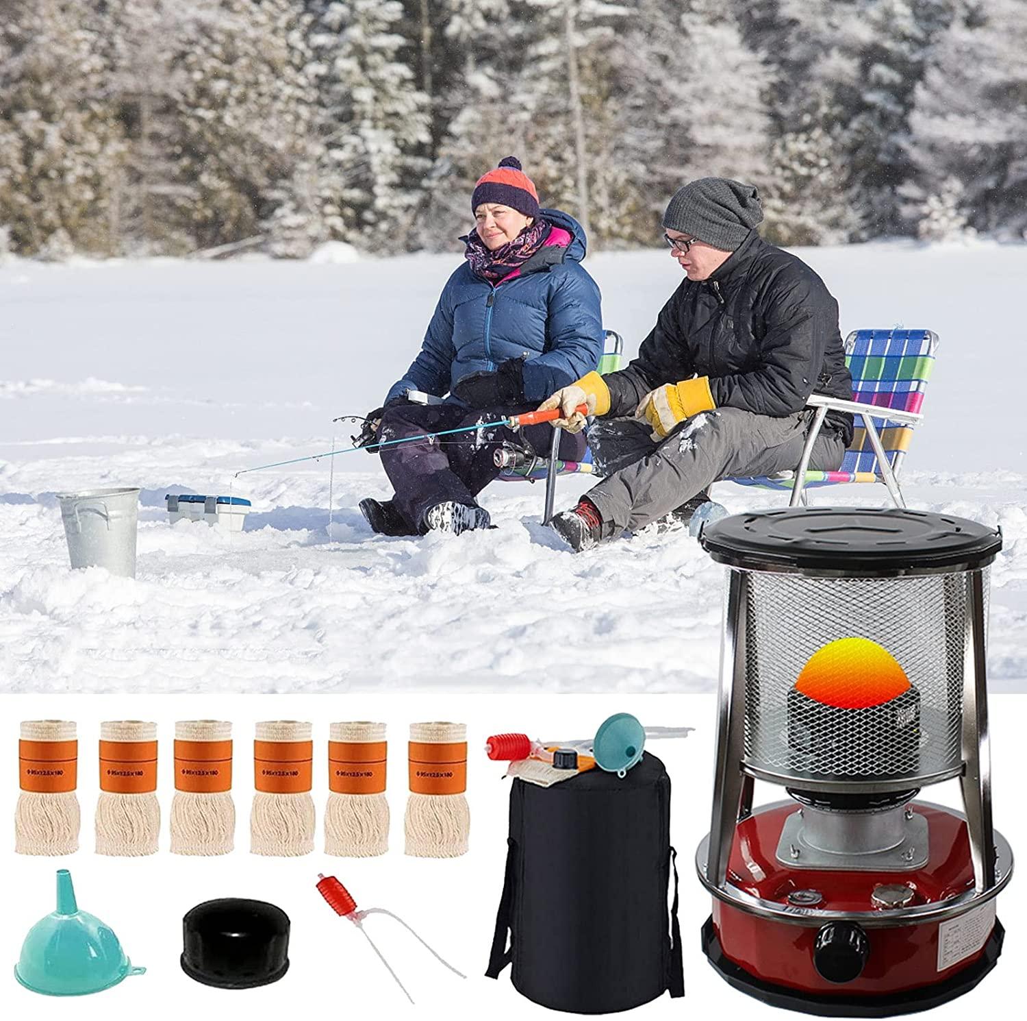 Portable Kerosene Stove Burner, Heating Area: Approx. 20 sqm, Mobile Radiant Heater Emergency Stove, 4.6L Energy-Saving Tent Heater for Cooking Outdoor Camping (Color : Red)