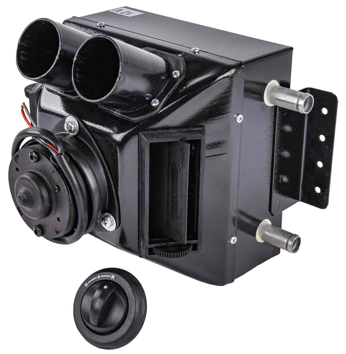 JEGS 70622 Hot Rod Heater 2-Speed Adjustable Louvers for Cabin Heat 10 1/4 in. L